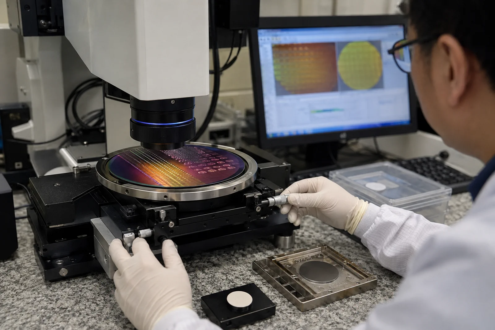 Profile metrology of a grayscale micro-optics calibration pattern on a coated substrate